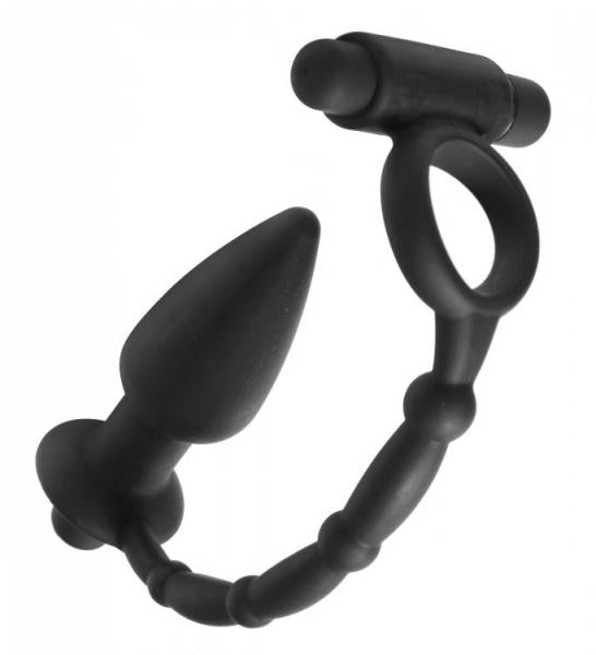 Viaticus Dual Cock Ring And Anal Plug Vibe