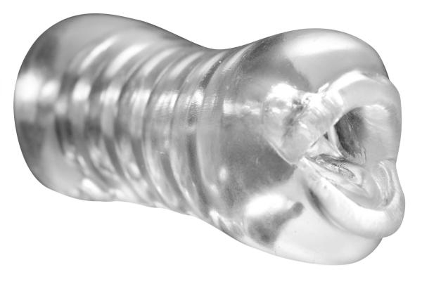 Palm Tec Luxe Lips Beaded Clear Stroker