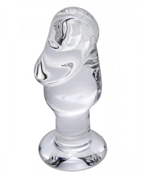 Asvini Glass Penis Anal Plug Clear