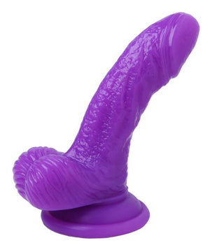 Silicone Curvy 4 Inches Realistic Suction Cup Mini Dildo Purple