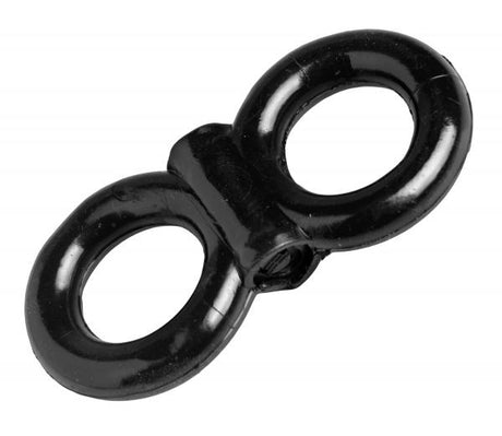 Vibrating Dual Cock Ring Black