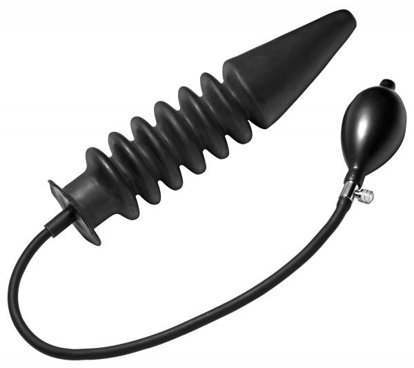 Accordion Inflatable Xl Anal Plug Black