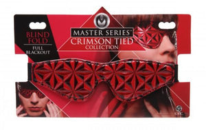 Crimson Full Blackout Embossed Blindfold