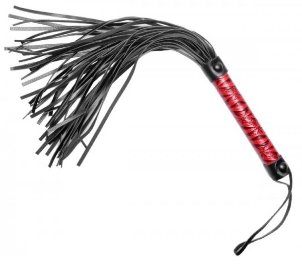 Crimson Tied Embossed Flogger Red
