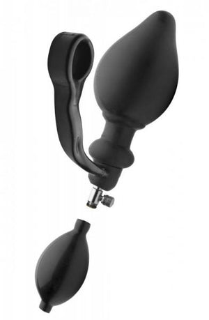 Exxpander Inflatable Plug With Cock Ring Black