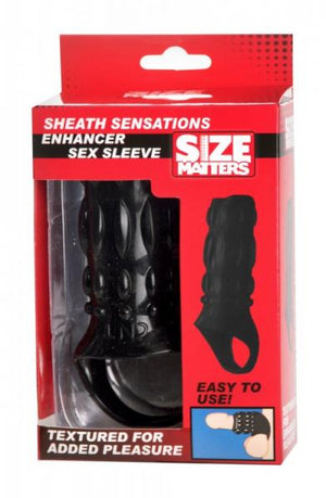 Sheath Sensations Enhancer Sex Sleeve Black
