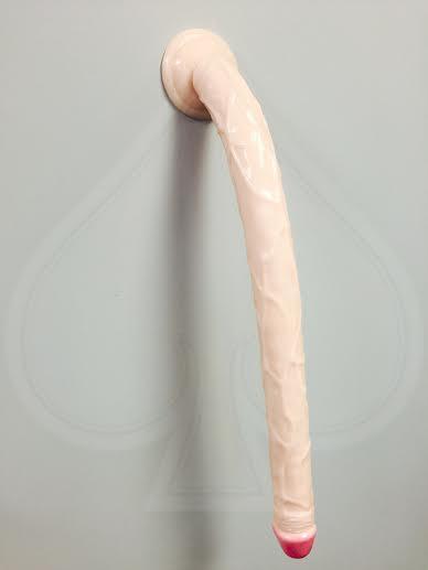 Raging Cockstars Long Dong Leo 18 Inch Dildo Beige