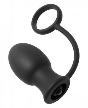 Bomber Vibrating Silicone Anal Plug With Cock Ring