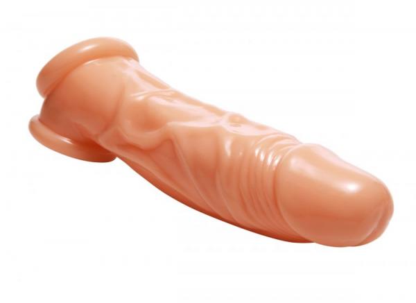 Realistic Penis Enhancer And Ball Stretcher Beige