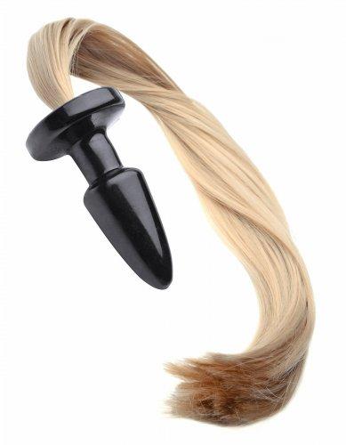 Tailz Pony Tail Blonde Anal Plug Black