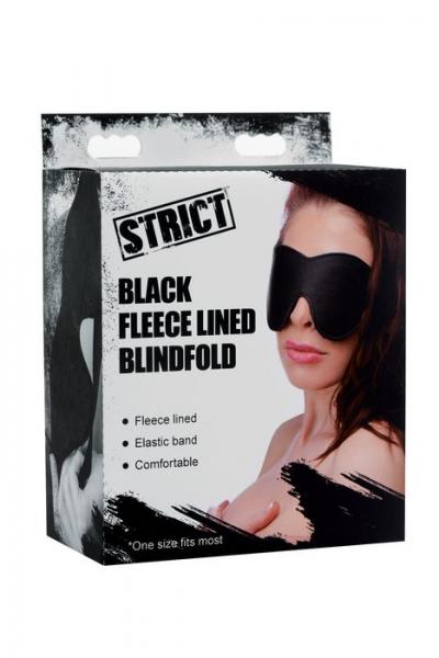 Strict Fleece Lined Blindfold Black O/S