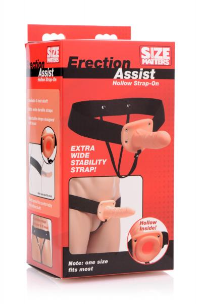 Erection Assist Hollow Strap On O/S Beige