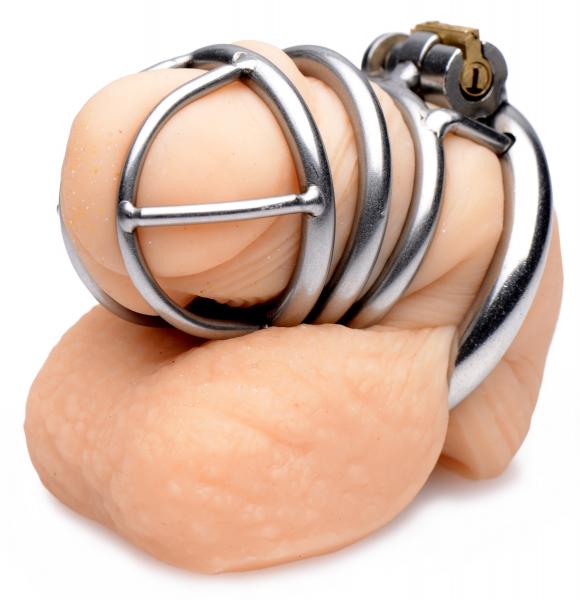 The Pen Deluxe Stainless Steel Locking Chastity Cage