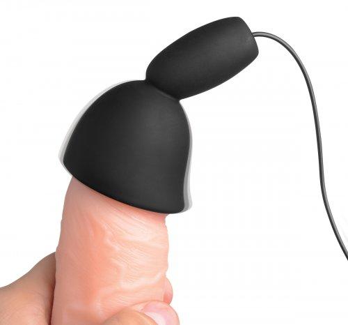 Deluxe 10 Mode Silicone Penis Head Teaser Black