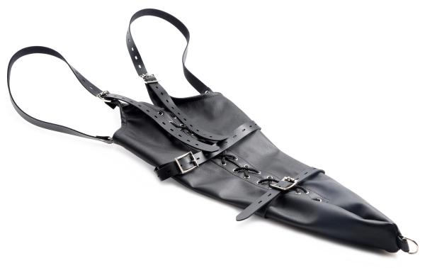 Full Sleeve Armbinder Black Leather Restraint