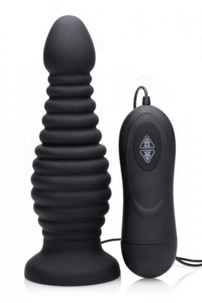 Auto Thruster Vibrating Anal Plug Black