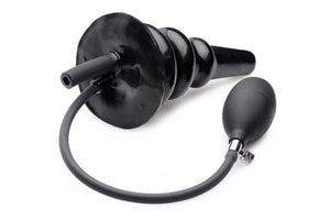 Huge Inflatable Enema Butt Plug Black