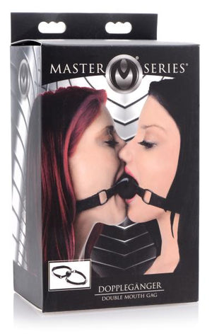 Doppleganger Silicone Double Mouth Gag Black