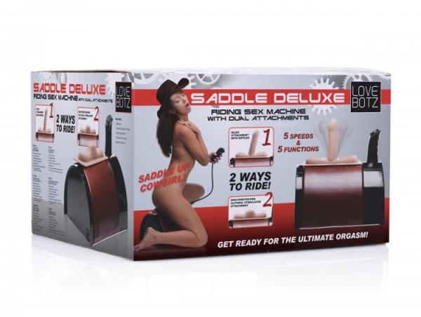 Saddle Deluxe Riding Sex Machine With Dual Attachments