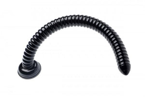 Hosed 19 Inches Ribbed Anal Snake Black Probe