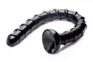 Hosed 19 Inches Swirl Hose Anal Snake Black