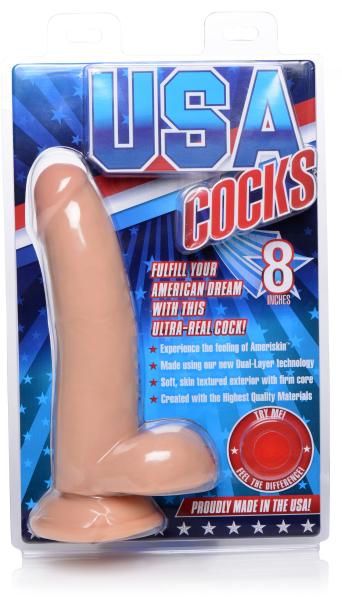 8 Inches Ultra Real Dual Layer Suction Cup Dildo