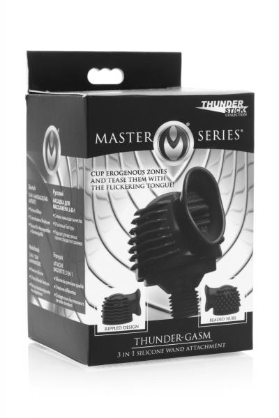 Thunder Gasm 3 In 1 Silicone Wand Attachment Black