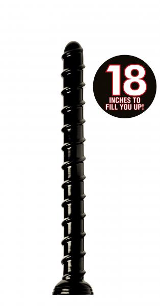 Hosed 18 Inches Swirl Anal Snake Black