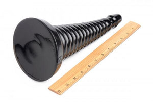 Giant Ribbed Anal Cone Black