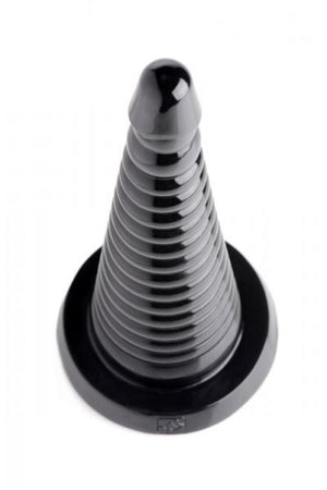 Giant Ribbed Anal Cone Black