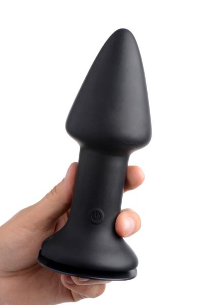 Mega Spade 10 X Vibrating Xl Silicone Plug Black