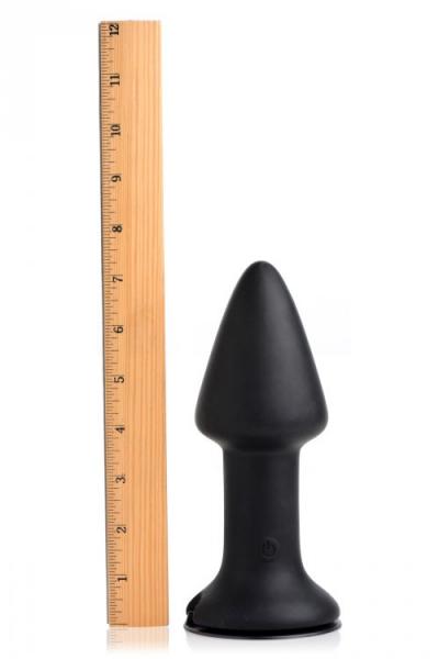 Mega Spade 10 X Vibrating Xl Silicone Plug Black