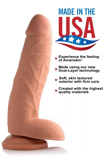 9 Inches Ultra Real Dual Layer Suction Cup Dildo Medium Skin Tone