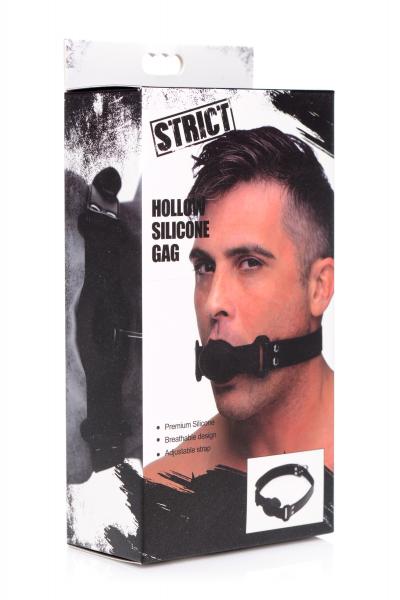 Strict Hollow Silicone Ball Gag O/S Black