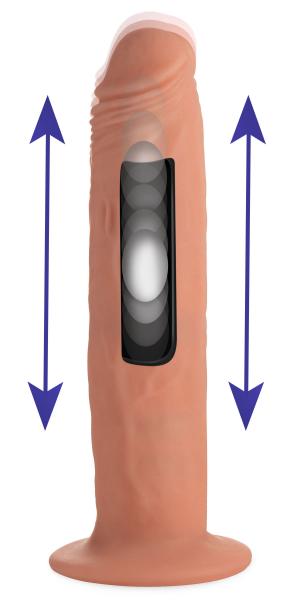 Kinetic Thumping 7 X Remote Control Dildo Beige Large