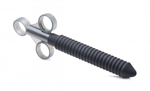 Clean Stream Ribbed Silicone Lubricant Launcher Black