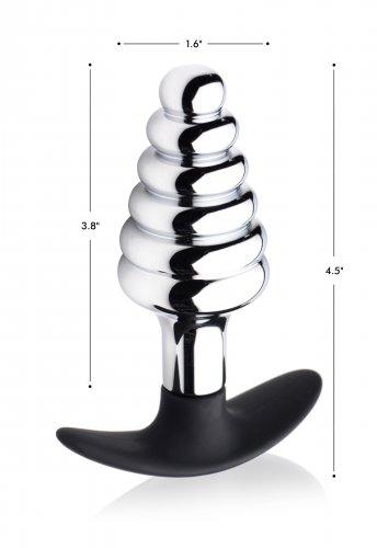 Dark Hive Metal, Silicone Ribbed Anal Plug