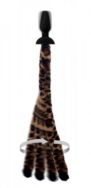 Waggerz Wagging Leopard Tail Anal Plug And Ears Set