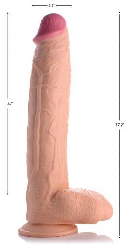 Raging Rhino 17 Inches Veiny Dildo Beige