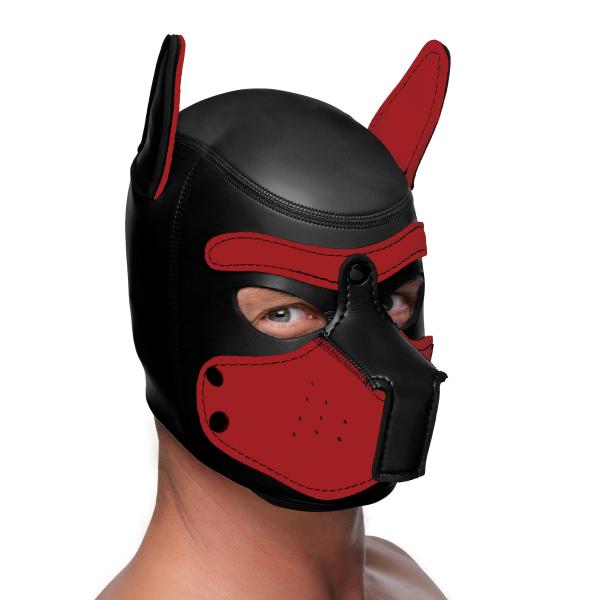 Spike Neoprene Puppy Hood Red O/S