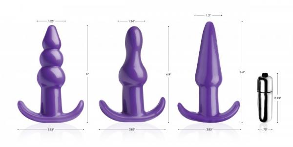 Thrill Trio Anal Plug Set Purple