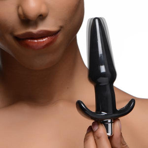 Smooth Vibrating Anal Plug Black