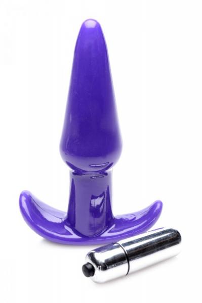 Smooth Vibrating Anal Plug Purple