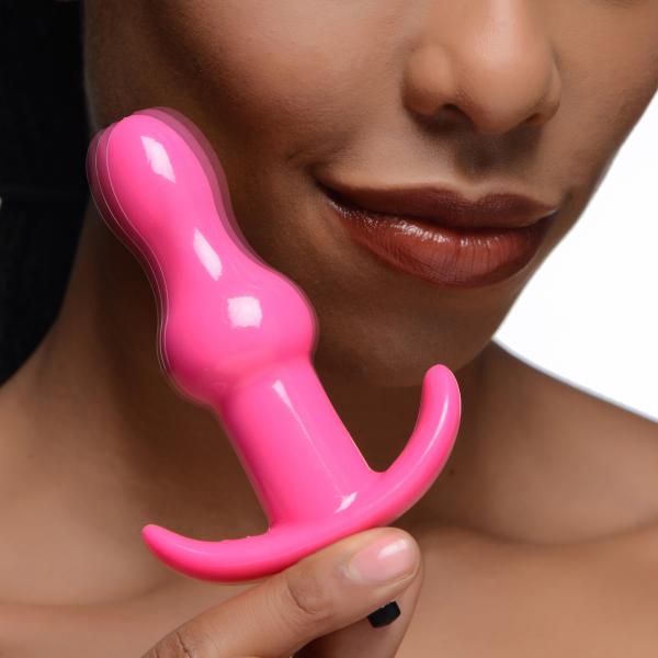 Bumpy Vibrating Anal Plug Pink