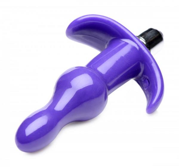 Bumpy Vibrating Anal Plug Purple