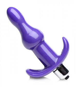 Bumpy Vibrating Anal Plug Purple