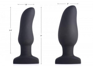 10 X Inflatable Vibrating Curved Silicone Anal Plug