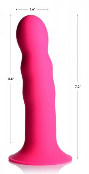 Squeeze It Squeezable Wavy Dildo Pink