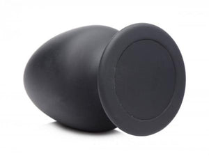 Squeezable Silicone Anal Plug Black Large