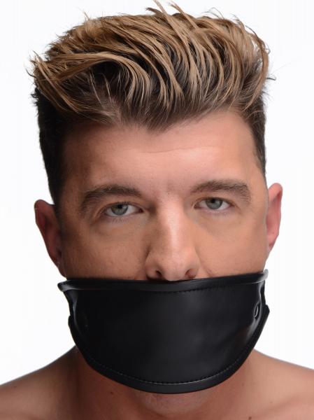 Leather Covered Ball Gag Black